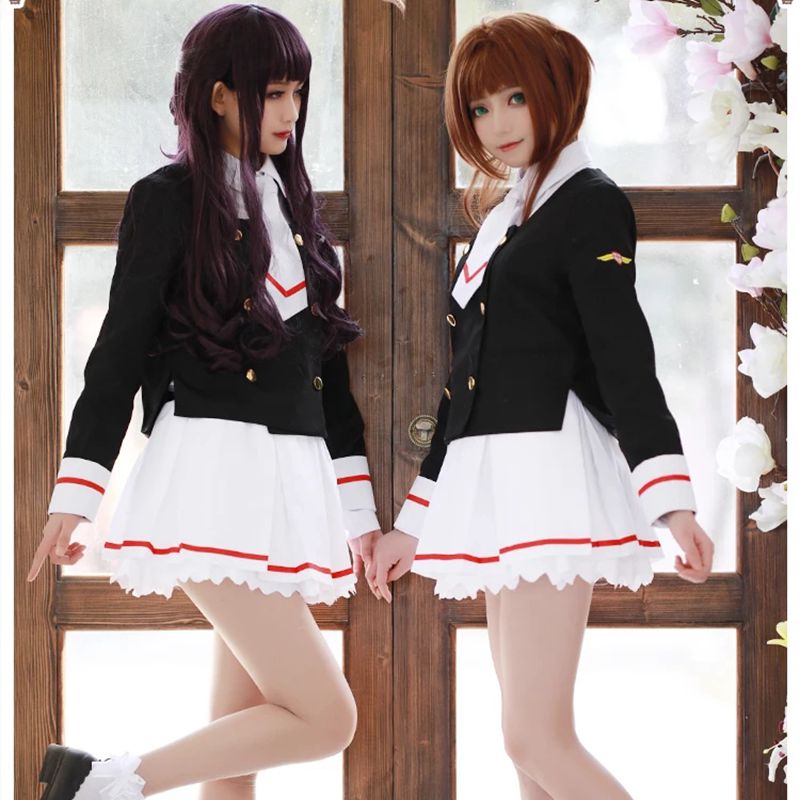 Anime Cosplay Easy - Sakura Kinomoto Cosplay Uniforme EscolarSakura Daidouji