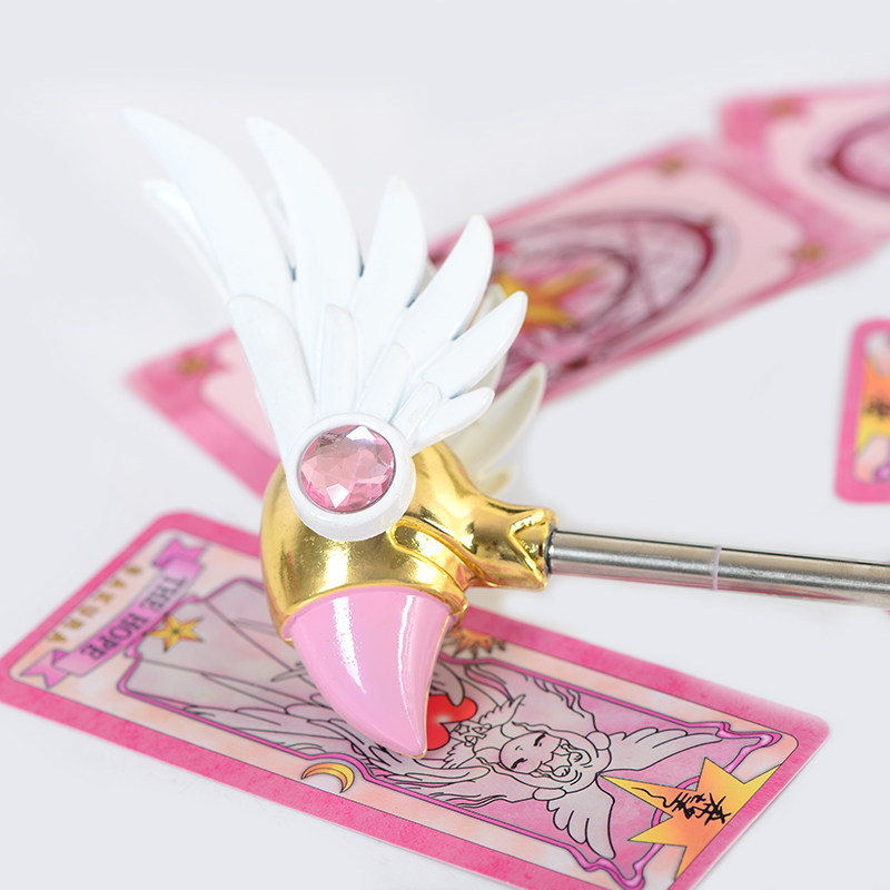 Anime Cosplay Easy - Varinha Mágica Retrátil Rosa de Tamanho