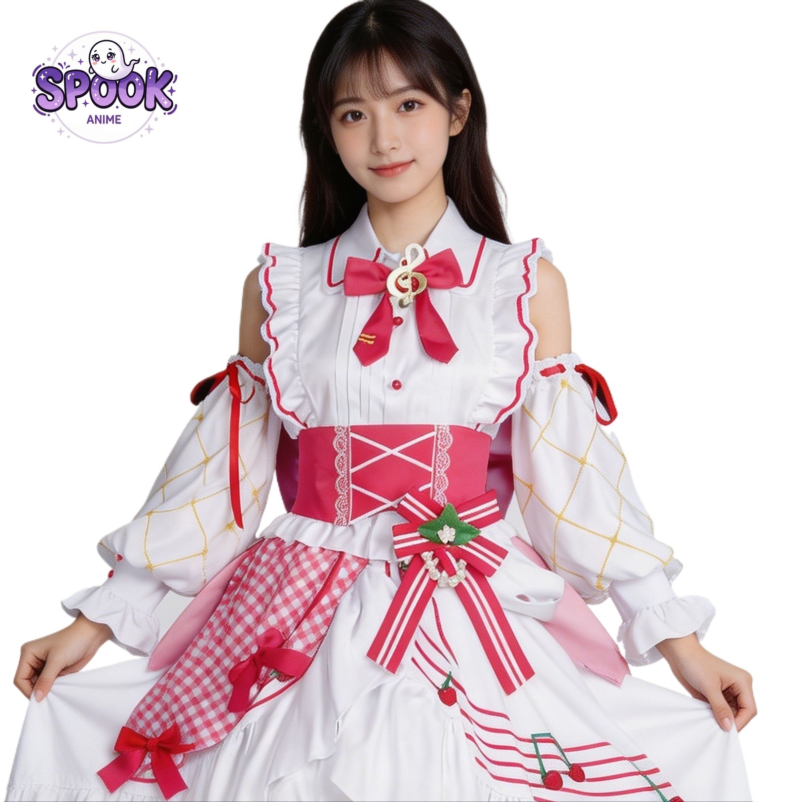 Vestido Lolita Morango 15º Ani - Anime Cosplay Miku avaliação e preço