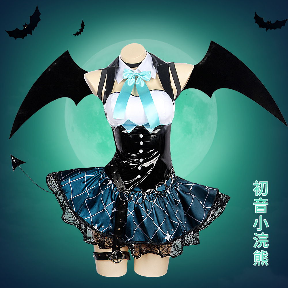 Fantasia de Cosplay Demon Miku - Anime Cosplay Miku avaliação e preço