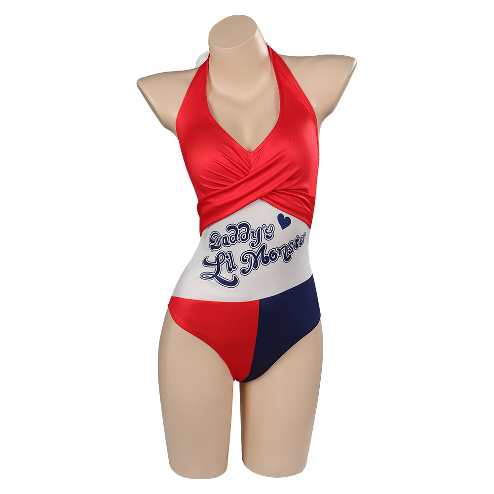 Quinzel-Fantasia de Lingerie S - Anime Harley Quinn Cosplay avaliação e preço