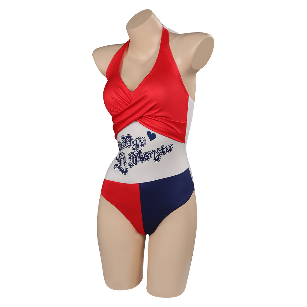Quinzel-Fantasia de Lingerie S - Anime Harley Quinn Cosplay avaliação e preço