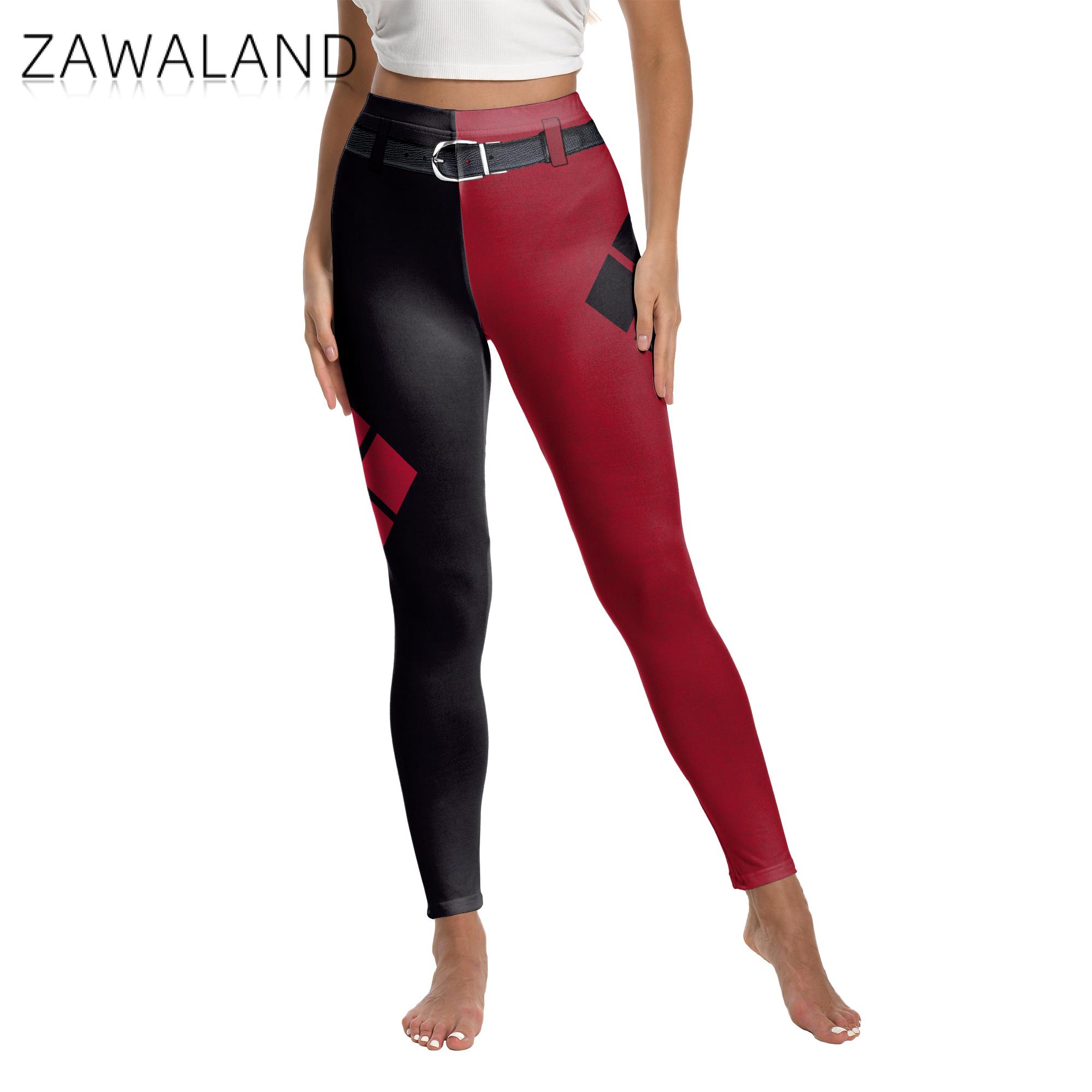 Zawaland leggings para mulhere - Anime Harley Quinn Cosplay avaliação e preço