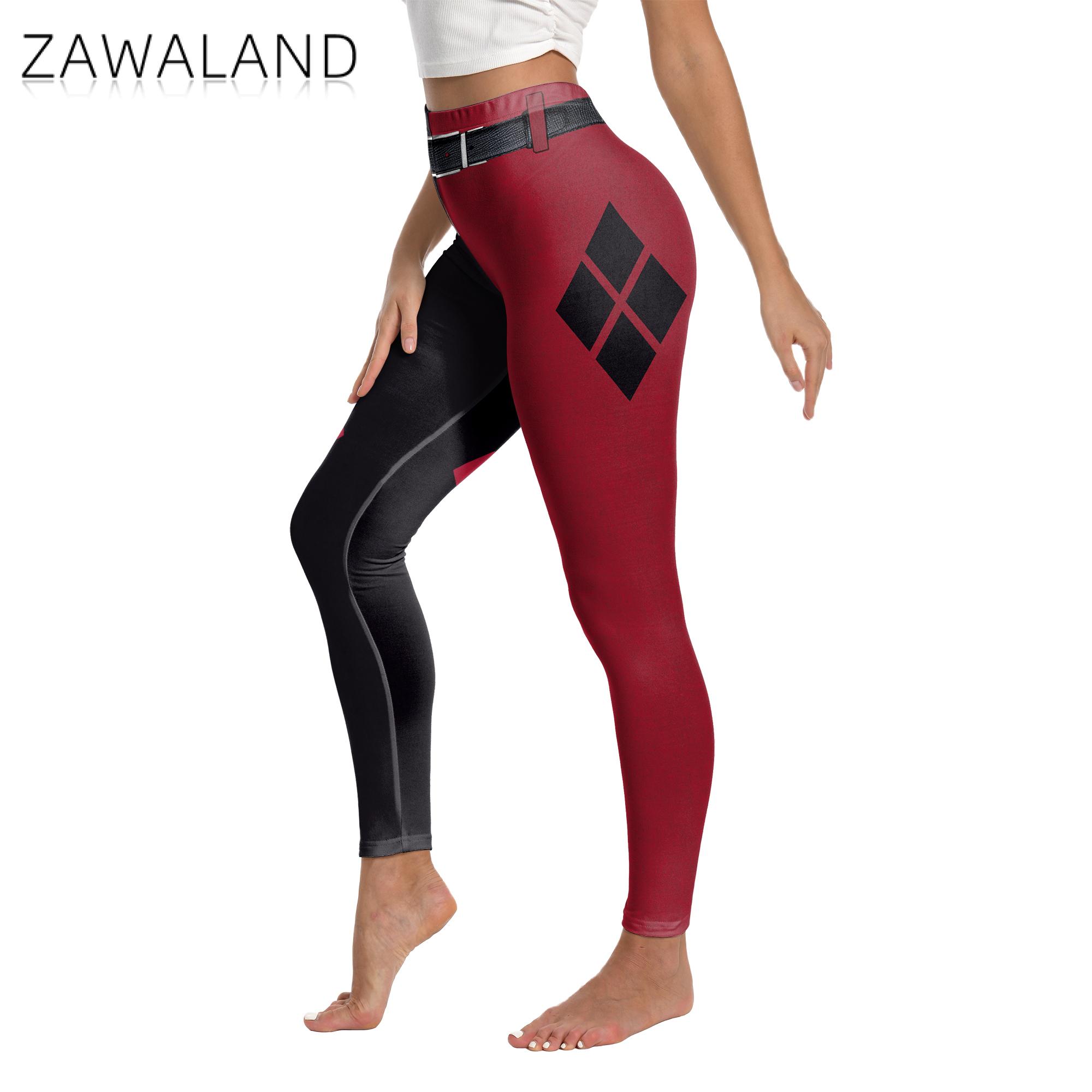 Zawaland leggings para mulhere - Anime Harley Quinn Cosplay avaliação e preço