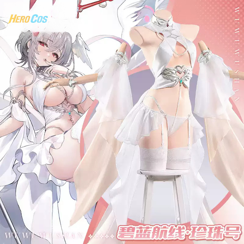 Azur lane uss pérola cosplay t - Anime Cosplay For Girls avaliação e preço