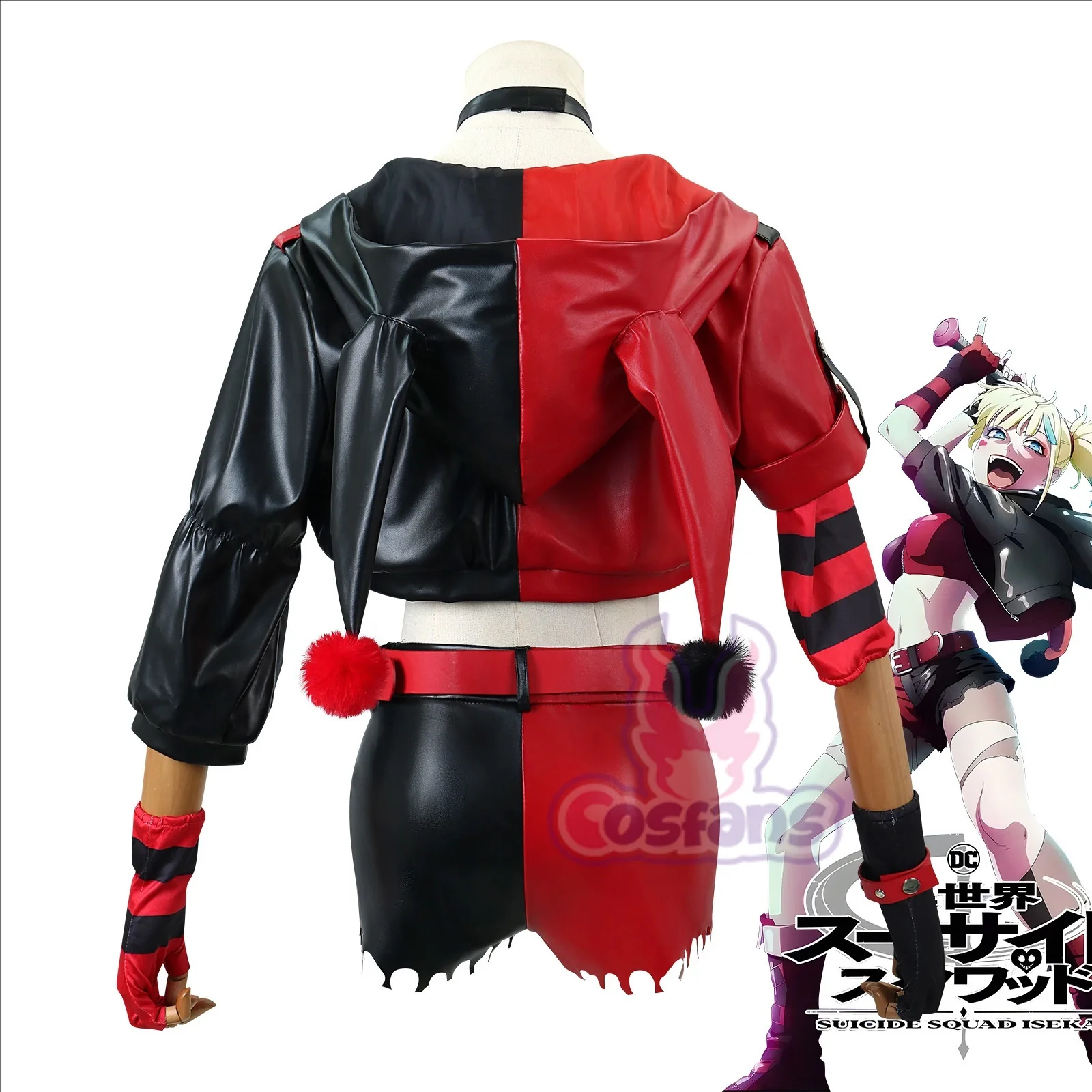Cosplay Fantasia de Esquadrão  - Anime Harley Quinn Cosplay avaliação e preço