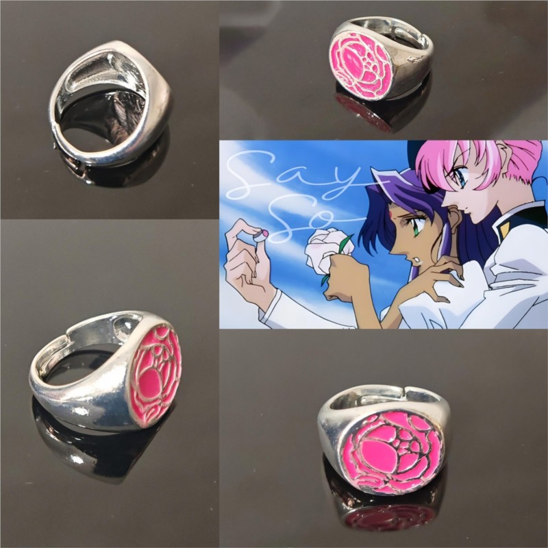 Anel Rosa Pink Tenjou Utena, A - Anime Cosplay Outfit Girl avaliação e preço