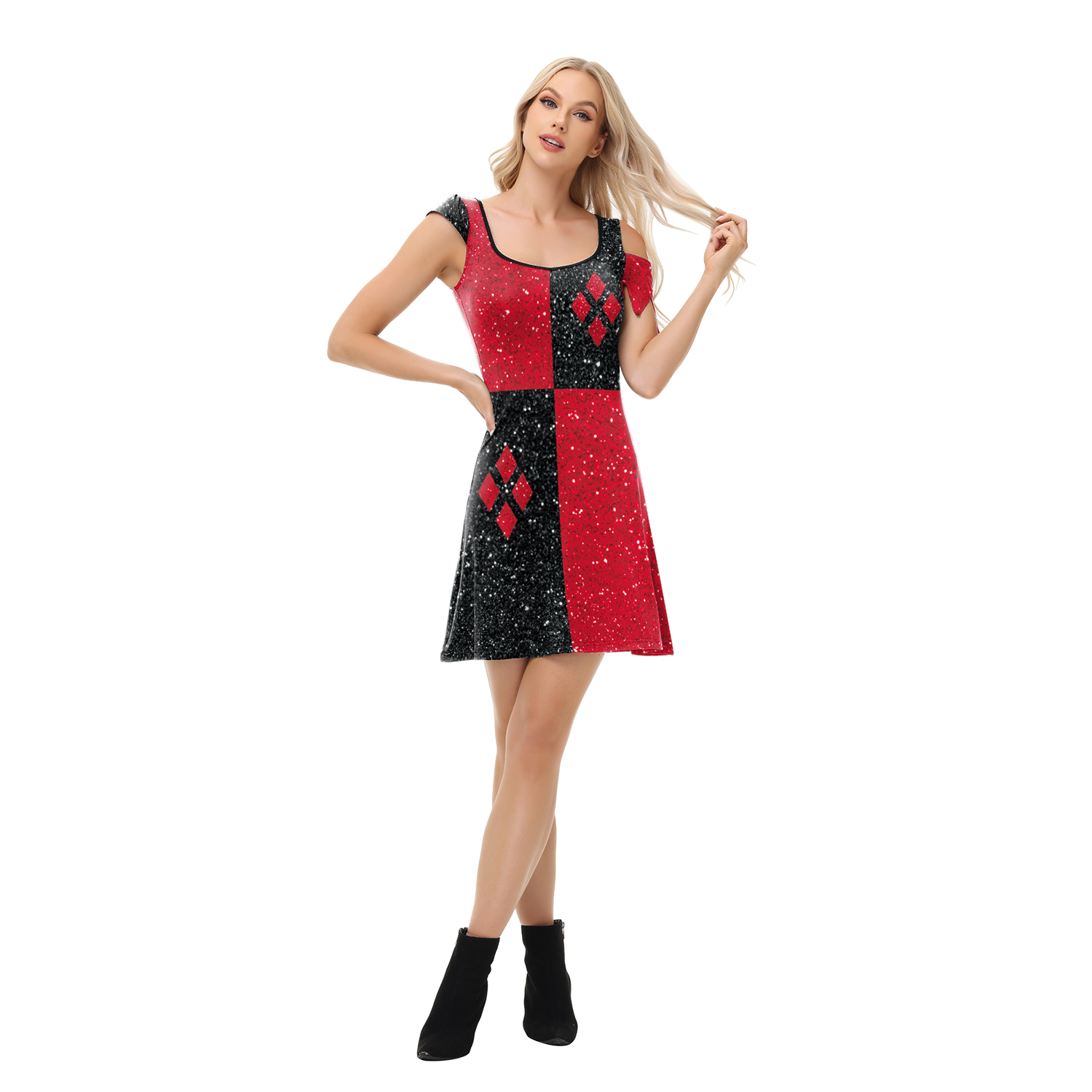 Zawaland filme palhaço vestido - Anime Harley Quinn Cosplay avaliação e preço