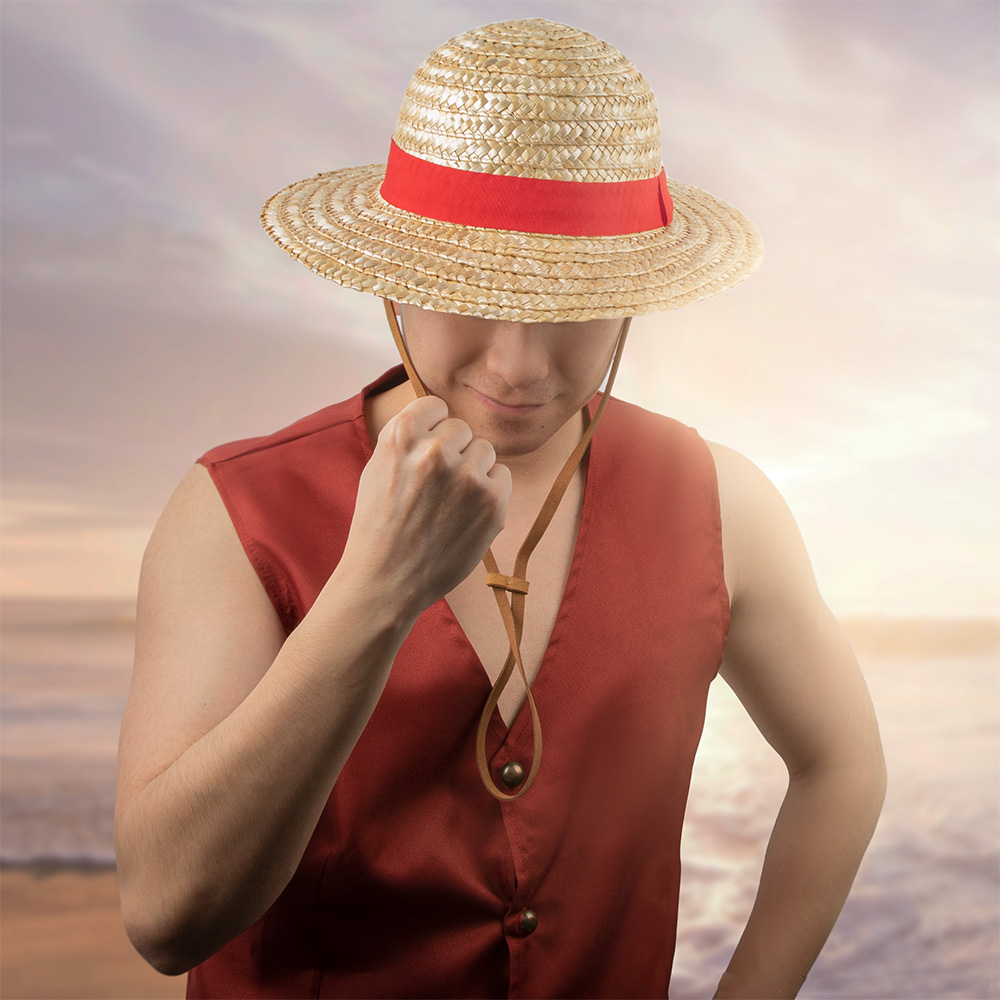 1PC Chapéu de Palha do Luffy L - Anime Cosplay Netflix avaliação e preço