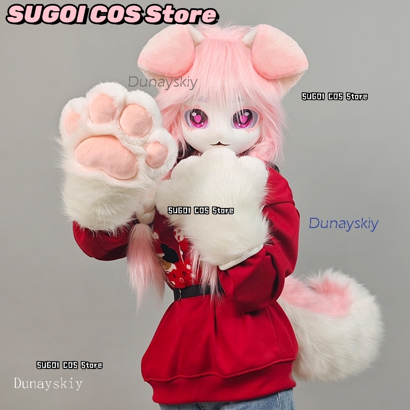 aBcSCS*Fursuit Head Kigurumi M - Anime Cosplay Cat avaliação e preço