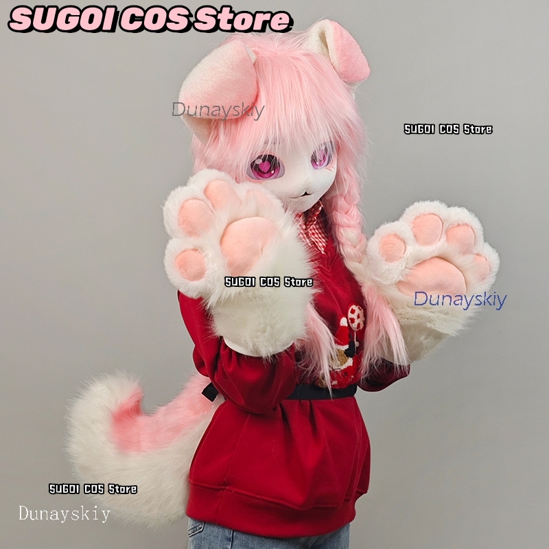 aBcSCS*Fursuit Head Kigurumi M - Anime Cosplay Cat avaliação e preço