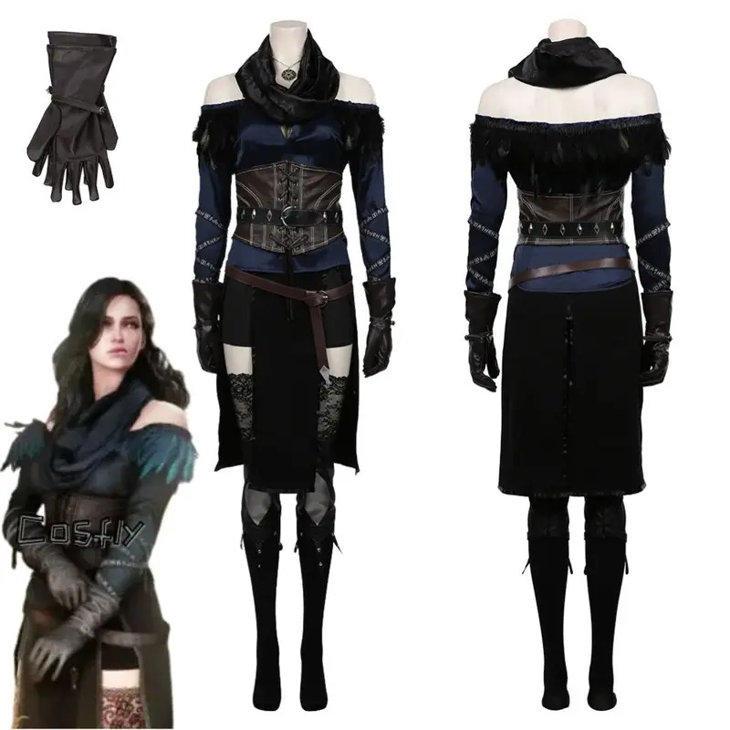 Yennefer cosplay fantasia traj - Anime Cosplay Outfit Girl avaliação e preço
