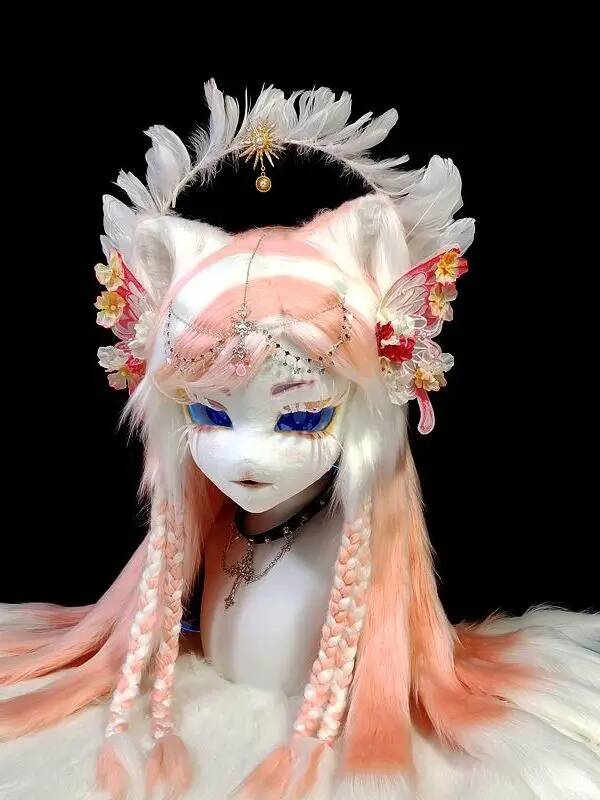 Cabeça de Fursuit Kig Feita à  - Anime Cosplay Cat avaliação e preço